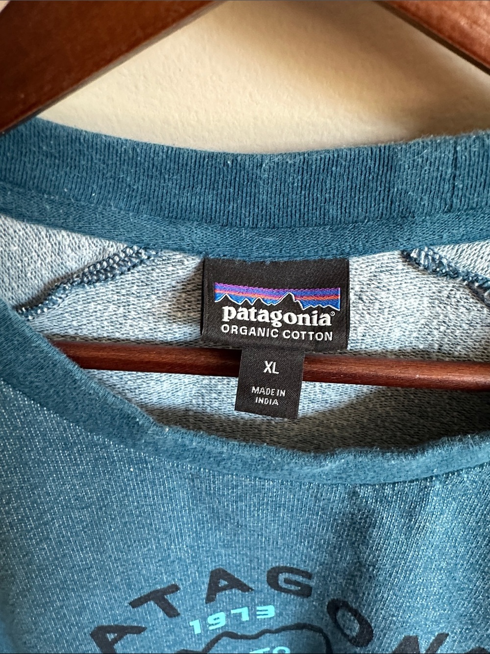 Patagonia Teal Crewneck Logo Sweatshirt - Picture 2 of 5